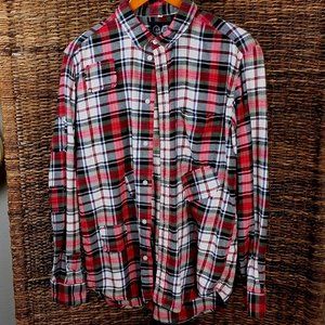 Cheap Monday Red Flannel Shirt Medium